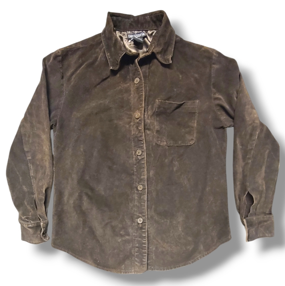 brown suede coat small territories